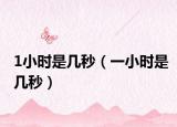 1小时是几秒（一小时是几秒）