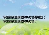 家里有黄鼠狼的解决方法有哪些（家里有黄鼠狼的解决方法）
