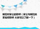 媳妇对家公的称呼（家公与媳妇关系如何称呼 大家可以了解一下）