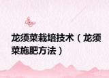 龙须菜栽培技术（龙须菜施肥方法）