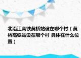 北沿江高铁黄桥站设在哪个村（黄桥高铁站设在哪个村 具体在什么位置）