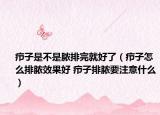 疖子是不是脓排完就好了（疖子怎么排脓效果好 疖子排脓要注意什么）
