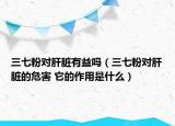 三七粉对肝脏有益吗（三七粉对肝脏的危害 它的作用是什么）