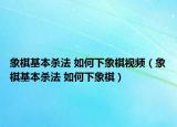 象棋基本杀法 如何下象棋视频（象棋基本杀法 如何下象棋）