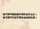 孩子脾气犟的很不写作业怎么办（孩子脾气不好不写作业如何处理）