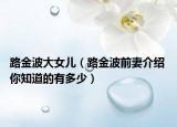 路金波大女儿（路金波前妻介绍 你知道的有多少）