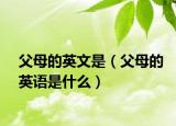 父母的英文是（父母的英语是什么）