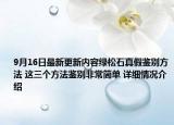 9月16日最新更新内容绿松石真假鉴别方法 这三个方法鉴别非常简单 详细情况介绍