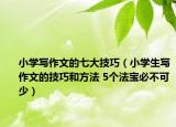 小学写作文的七大技巧（小学生写作文的技巧和方法 5个法宝必不可少）