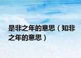 是非之年的意思（知非之年的意思）