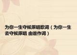 为你一生守候原唱歌词（为你一生去守候原唱 由谁作词）