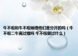 牛不啦和牛不啦妯娌他们是分开的吗（牛不啦二牛离过婚吗 牛不啦做过什么）