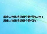 历史人物陈浩是哪个朝代的人物（历史人物陈浩是哪个朝代的）