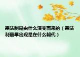 宗法制是由什么演变而来的（宗法制最早出现是在什么朝代）