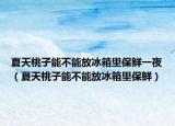 夏天桃子能不能放冰箱里保鲜一夜（夏天桃子能不能放冰箱里保鲜）