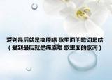 爱到最后就是痛原唱 歌里面的歌词是啥（爱到最后就是痛原唱 歌里面的歌词）