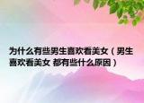 为什么有些男生喜欢看美女（男生喜欢看美女 都有些什么原因）