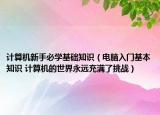 计算机新手必学基础知识（电脑入门基本知识 计算机的世界永远充满了挑战）