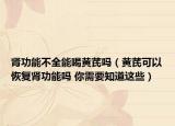 肾功能不全能喝黄芪吗（黄芪可以恢复肾功能吗 你需要知道这些）