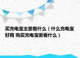买充电宝主要看什么（什么充电宝好用 购买充电宝要看什么）
