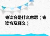 粤读音是什么意思（粤读音及释义）