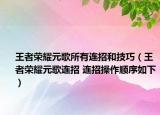 王者荣耀元歌所有连招和技巧（王者荣耀元歌连招 连招操作顺序如下）