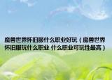 魔兽世界怀旧服什么职业好玩（魔兽世界怀旧服玩什么职业 什么职业可玩性最高）