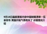 9月16日最新更新内容中国制裁清单一览表发布 美国开始气急败坏了 详细情况介绍