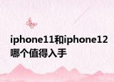 iphone11和iphone12哪个值得入手