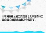 太平湖森林公园公交路线（太平湖森林公园介绍 交通及线路都为你找好了）