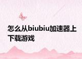 怎么从biubiu加速器上下载游戏