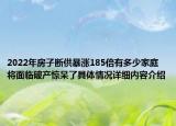 2022年房子断供暴涨185倍有多少家庭将面临破产惊呆了具体情况详细内容介绍