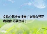 文殊心咒全文注音（文殊心咒正确读音 拓展资料）