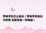苹果手机怎么备份（苹果手机备份与恢复 需要准备一部电脑）