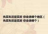 先买车还是买房 你会选哪个地区（先买车还是买房 你会选哪个）