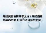 鸡拉黄白色稀粪怎么治（鸡拉白色稀粪怎么治 好用方法分享给大家）