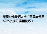 苹果xr小技巧大全（苹果xr使用50个小技巧 实用技巧）