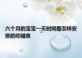 六个月的宝宝一天时间是怎样安排的吃辅食