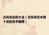 古风琴名称大全（古风琴艺术感十足的名字推荐）
