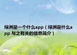 绿洲是一个什么app（绿洲是什么app 与之有关的信息简介）