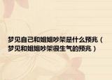 梦见自己和姐姐吵架是什么预兆（梦见和姐姐吵架很生气的预兆）