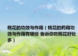 桃花的功效与作用（桃花的药用功效与作用有哪些 告诉你吃桃花好处多）