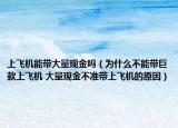 上飞机能带大量现金吗（为什么不能带巨款上飞机 大量现金不准带上飞机的原因）