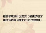 被虫子咬涂什么药膏（被虫子咬了用什么药膏 3种土方法介绍给你）