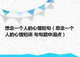 想念一个人的心情短句（思念一个人的心情短语 句句戳中泪点）