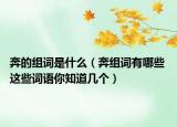 奔的组词是什么（奔组词有哪些 这些词语你知道几个）