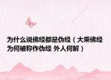 为什么说佛经都是伪经（大乘佛经为何被称作伪经 外人何解）