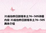 31省份昨日新增本土76+505详细内容 31省份昨日新增本土76+505具体介绍