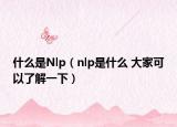 什么是Nlp（nlp是什么 大家可以了解一下）