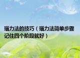 瑙力法的技巧（瑙力法简单步骤 记住四个阶段就好）